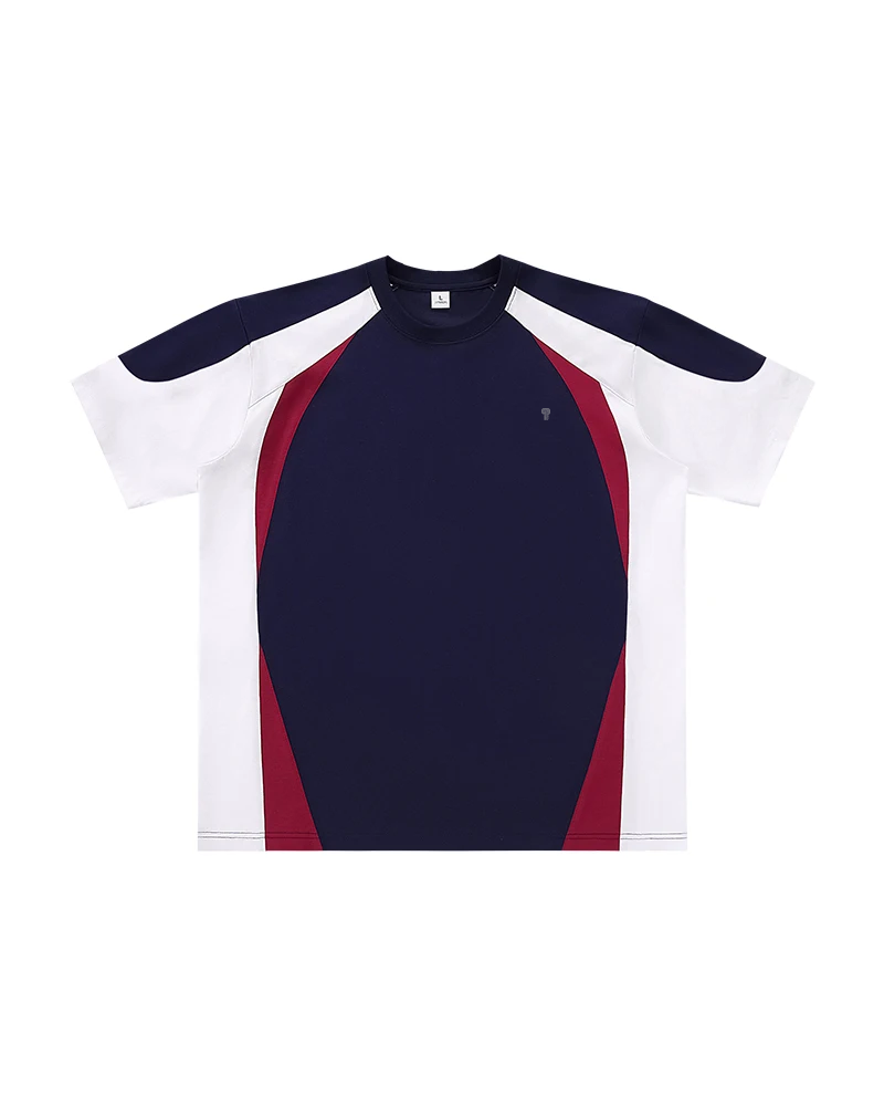 Circuit Colorblock Raglan Tee in Navy, full product view