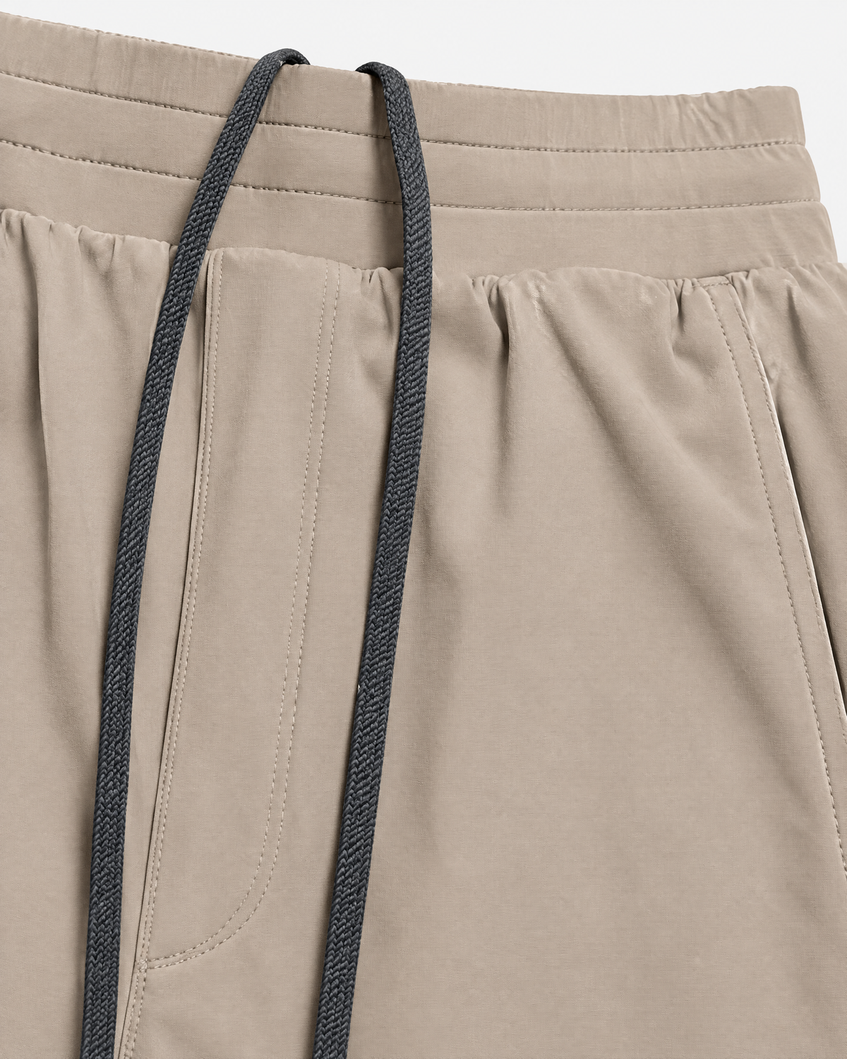 Court Tank & Shorts Set | Linen Khaki | Waist detail view