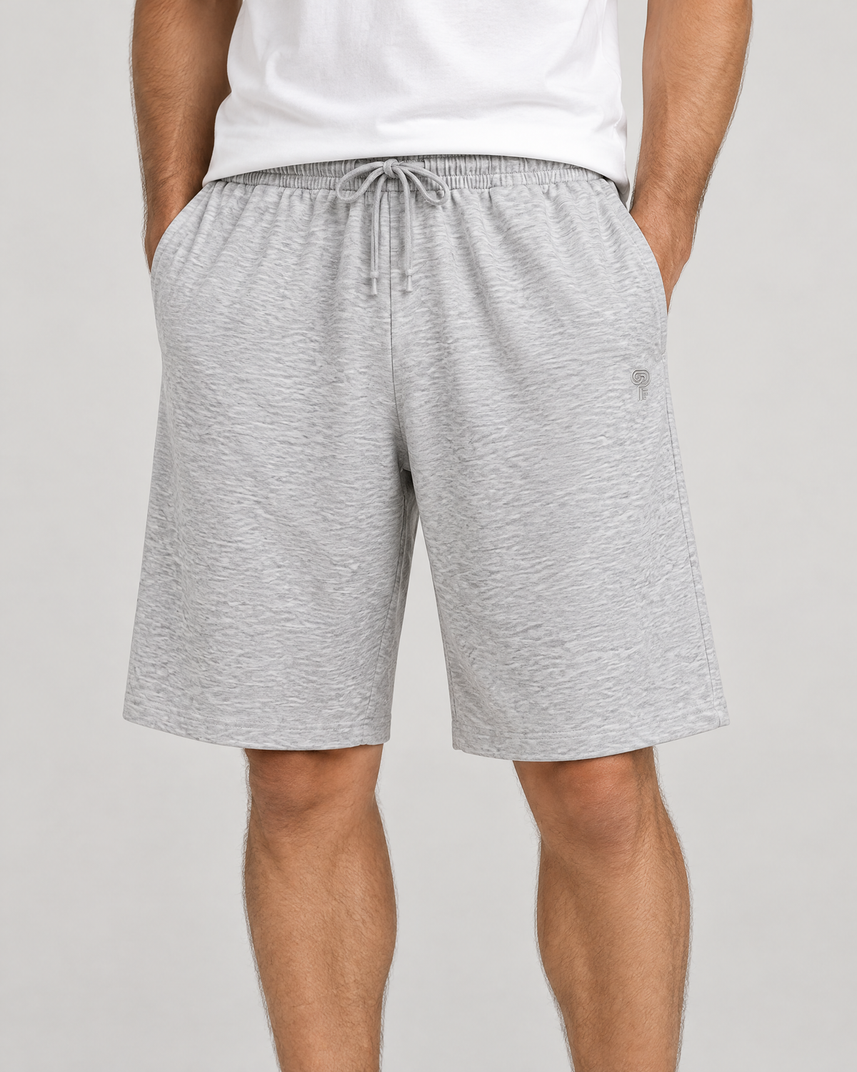 Everyday Cotton-Blend Shorts | Gray | Front view