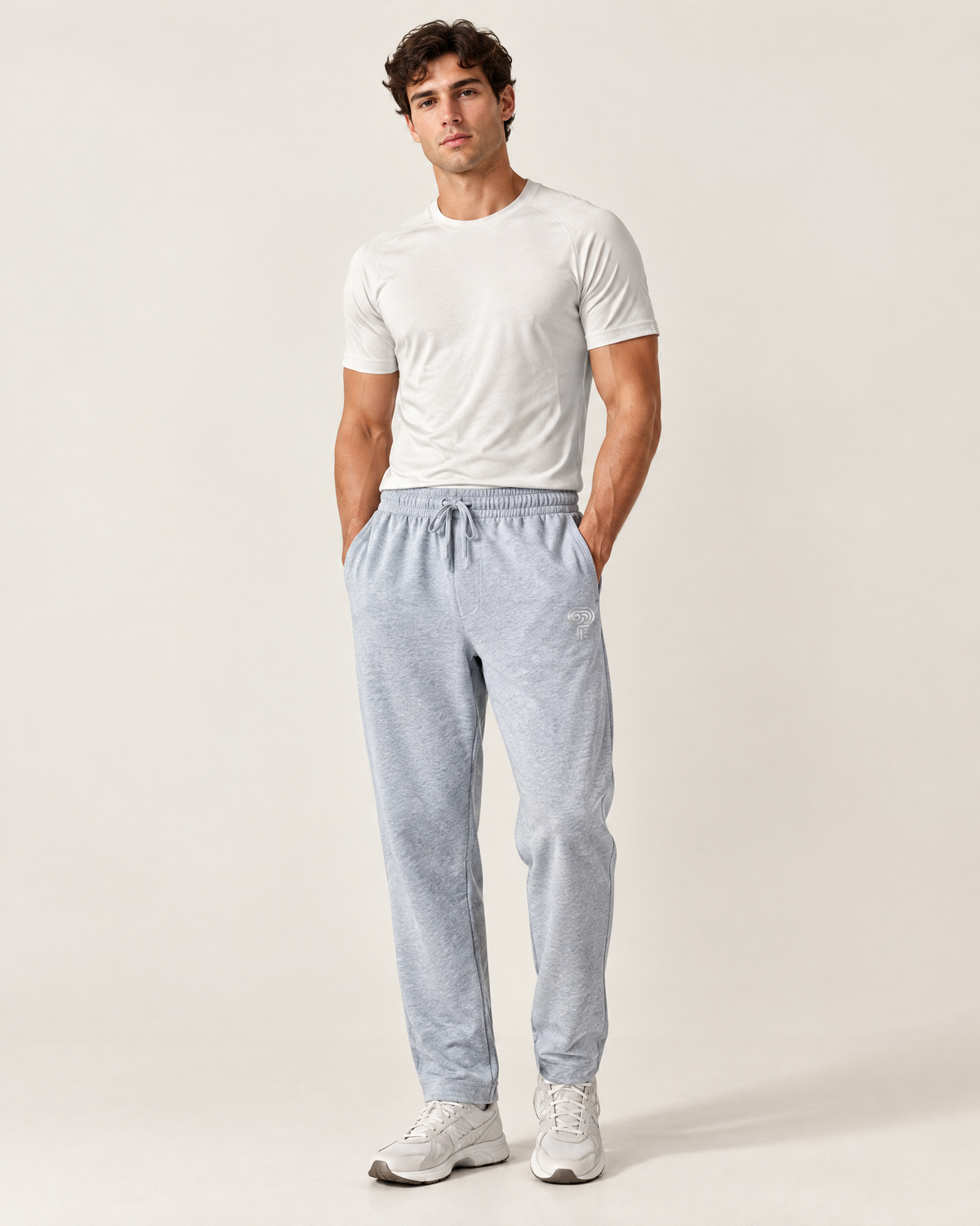Polocom Plus Everyday Cotton-Blend Sweatpants | Gray | Front view