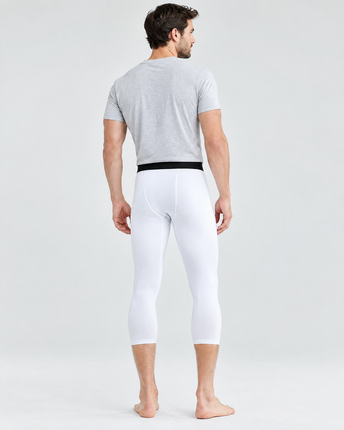 Form Cropped Training Tights | White | Back view