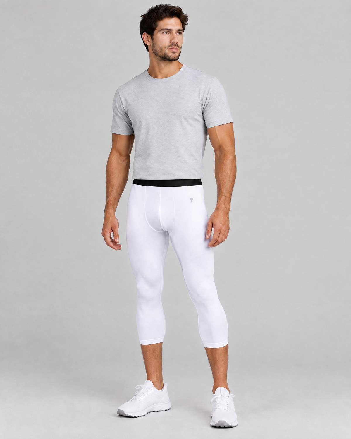 Form Cropped Training Tights | White | Front view