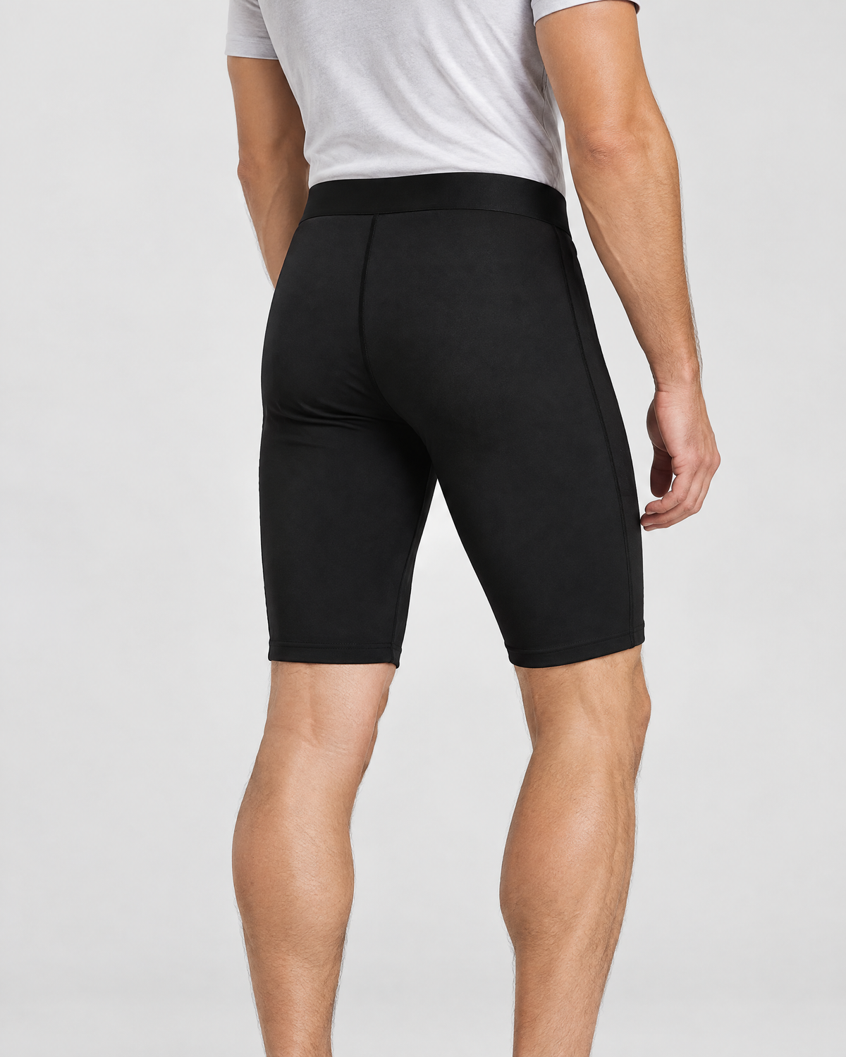 Form Fitted Training Shorts | Black | Back view