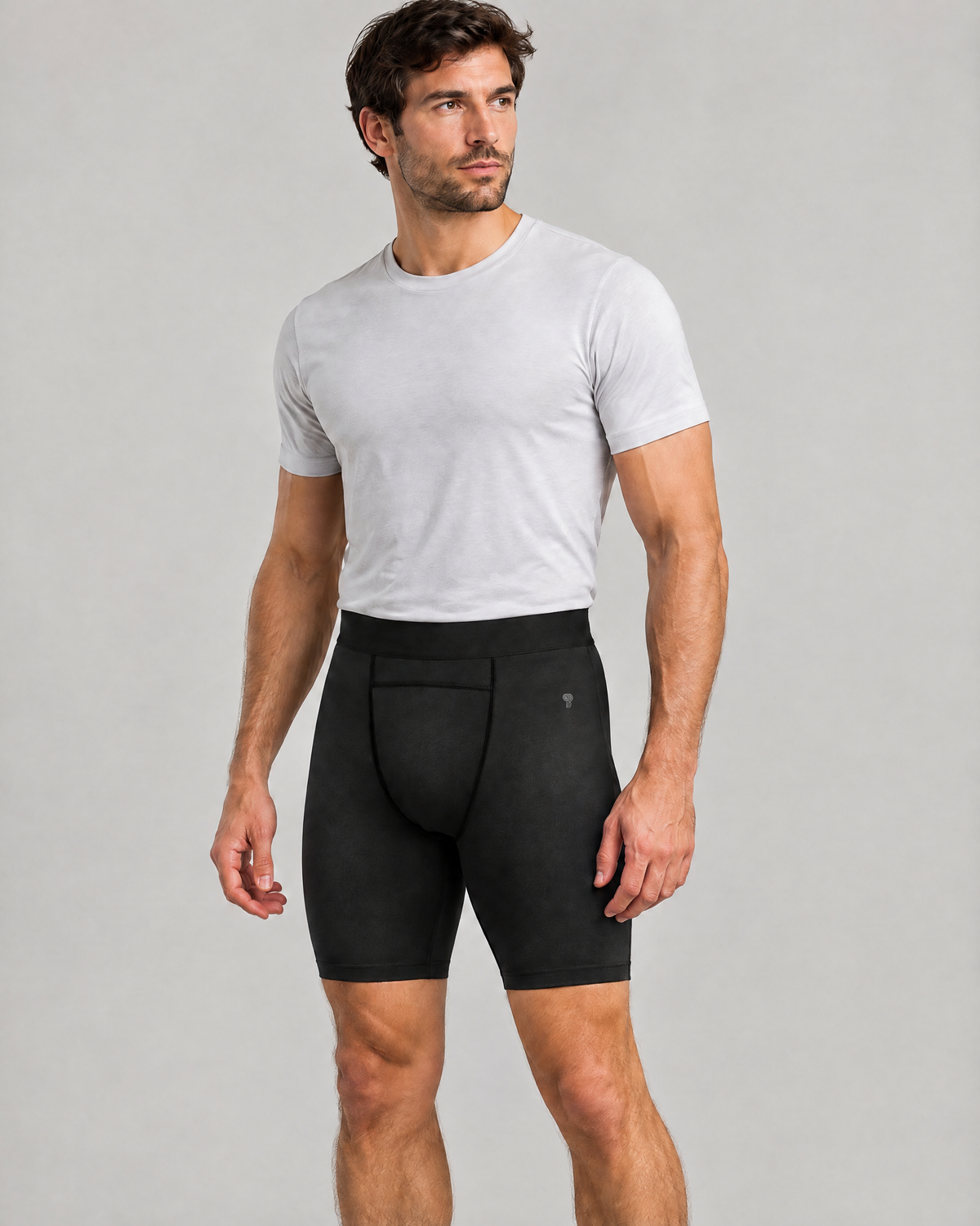 Form Fitted Training Shorts | Black | Front view
