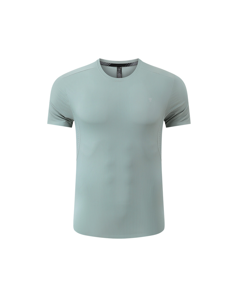 Polocom Plus Micro Rib Side Vent Training Tee — Green front