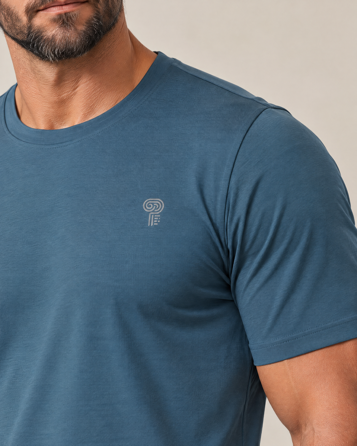 Polocom Plus Pace Stretch Training Tee | Blue | Detail view