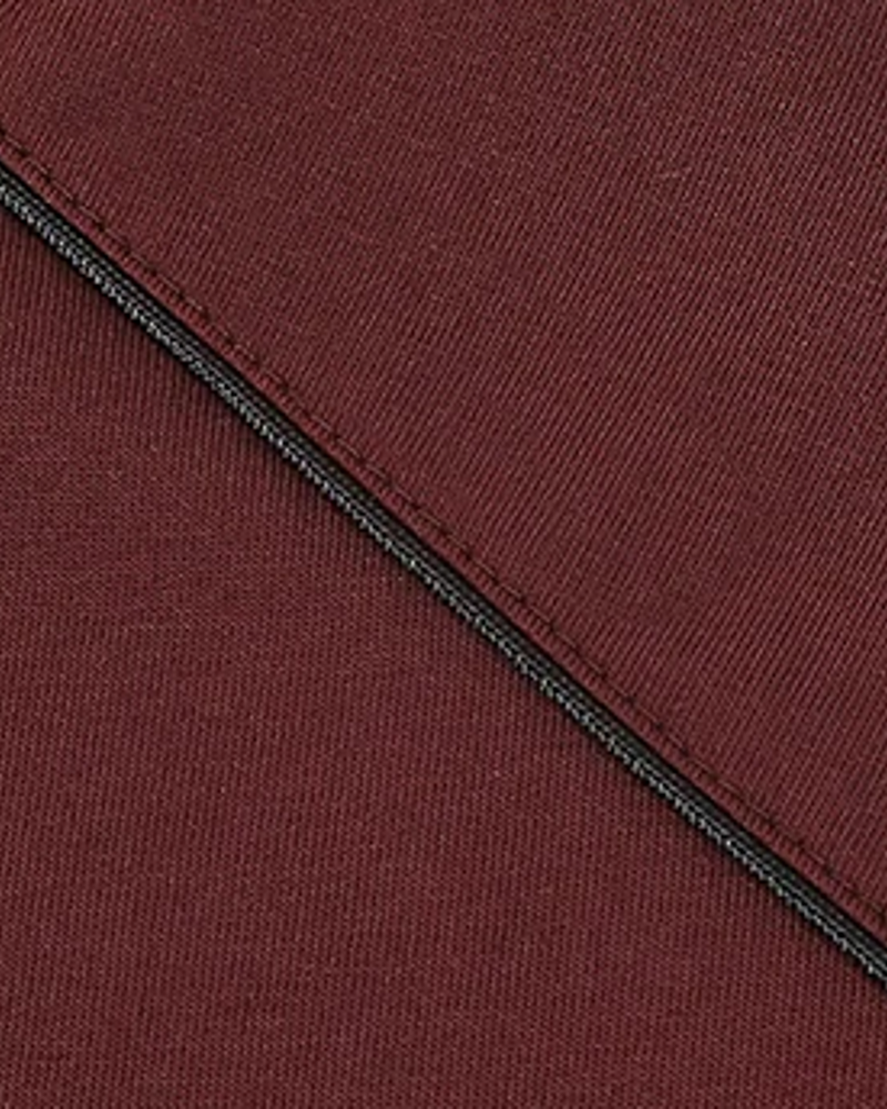 Rally Piped quarter-zip tee Red contrast piping detail