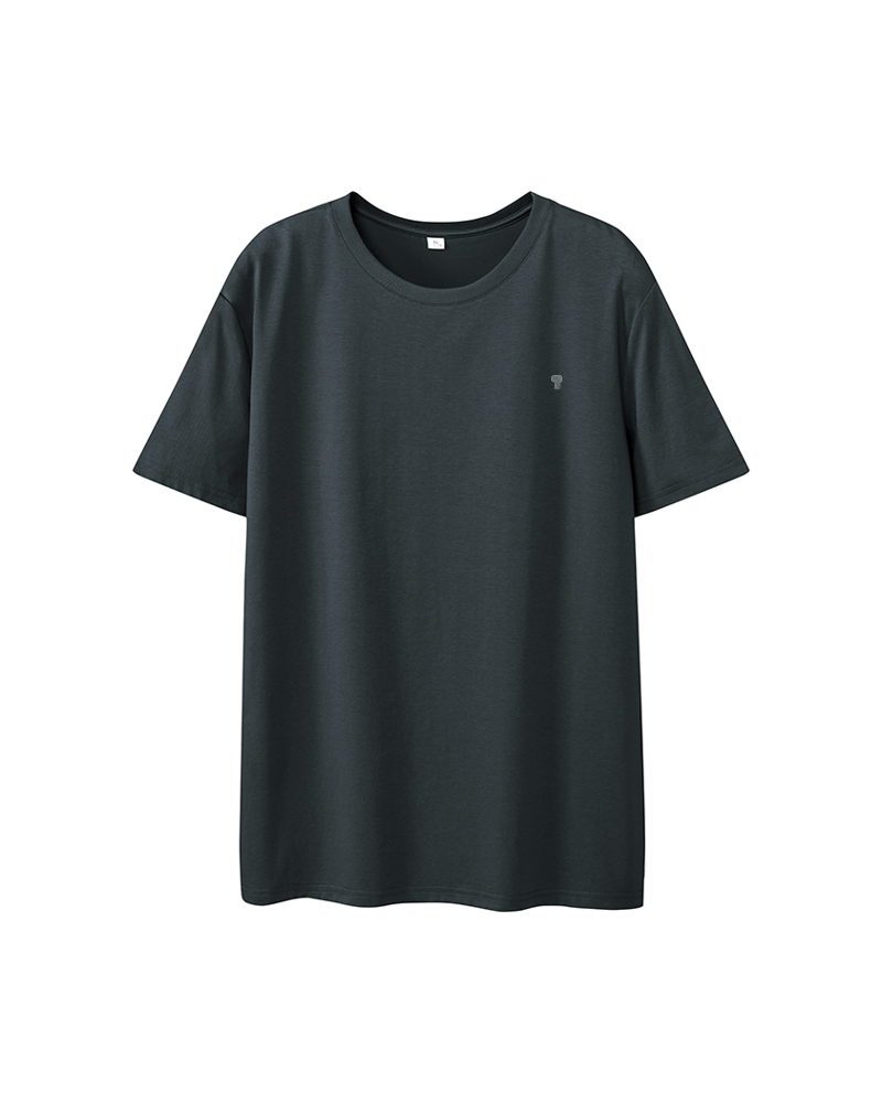 Polocom Plus Range 230 Cotton Blend Tee — Dark Gray front