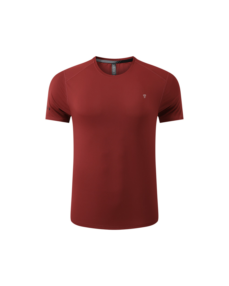 Polocom Plus Side Vent Stretch Training Tee — Red front