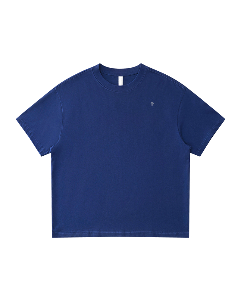 Polocom Plus Spectrum 235 Cotton Tee — Navy front