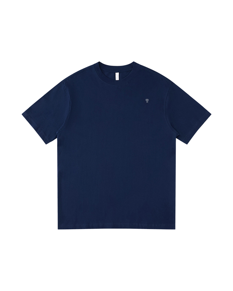 Polocom Plus Spectrum 240 Cotton Tee — Navy front