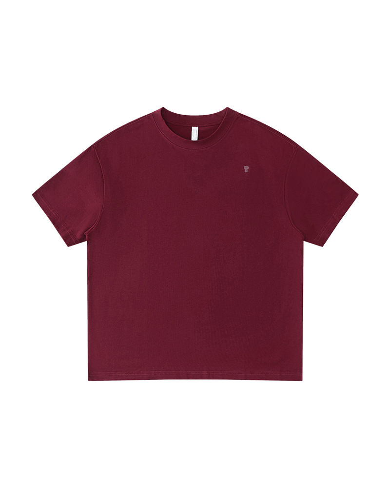Polocom Plus Spectrum 310 Cotton Tee — Wine Red front