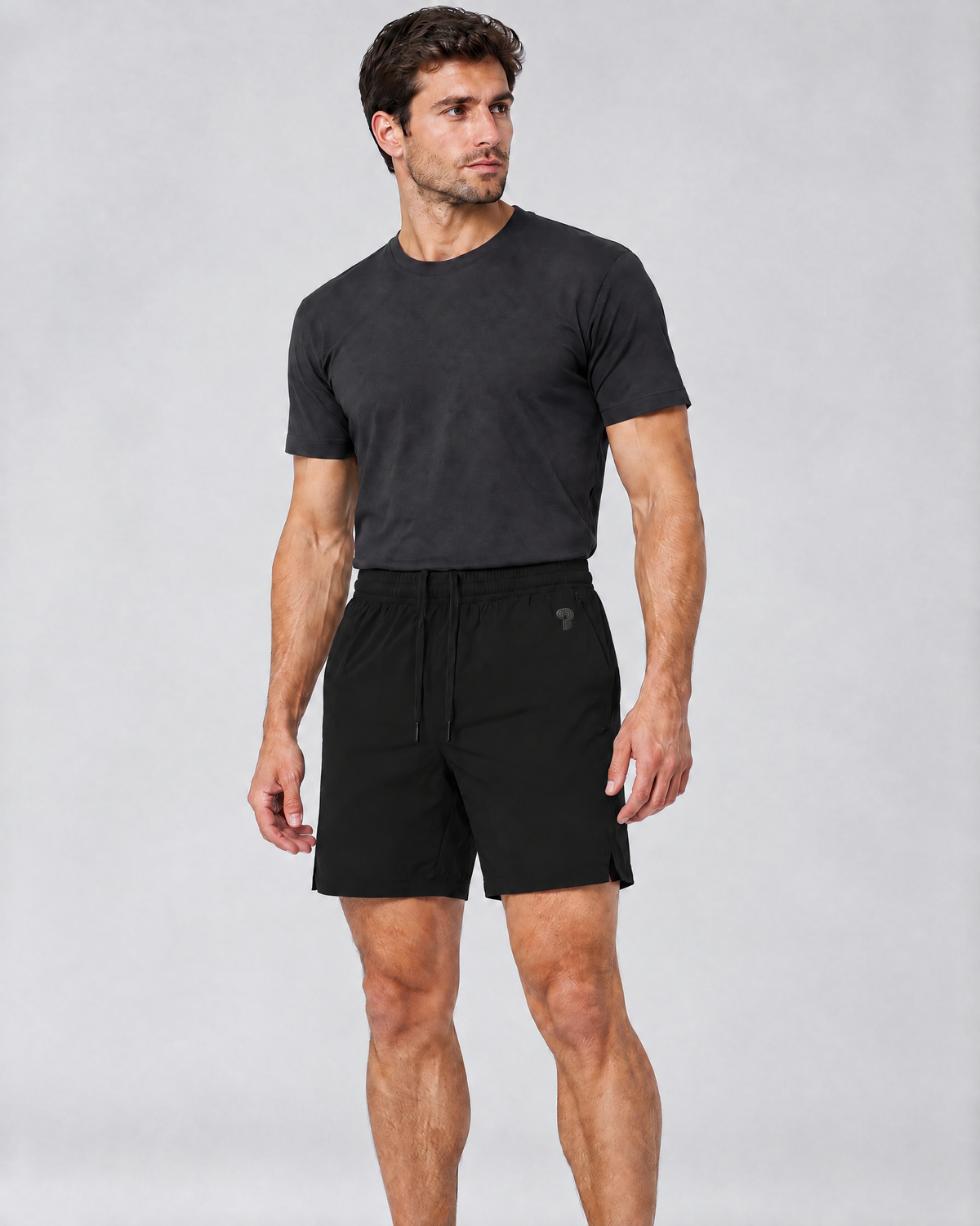 Stride Lined Training Shorts | Black | Front view
