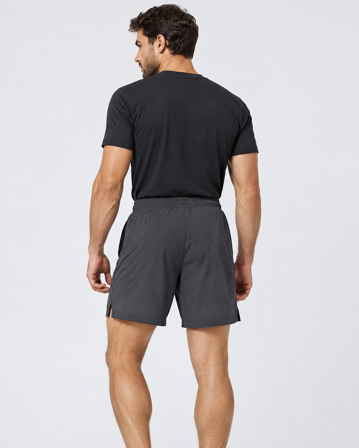 Stride Lined Training Shorts | Gray | Back view