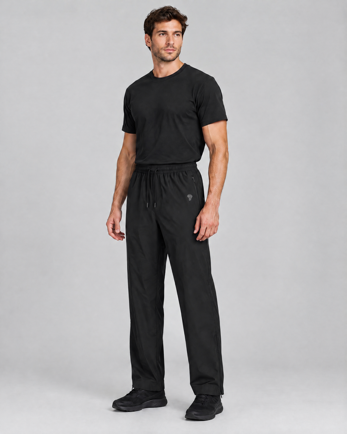 Trail Ankle-Zip Training Pants | Black | Front view