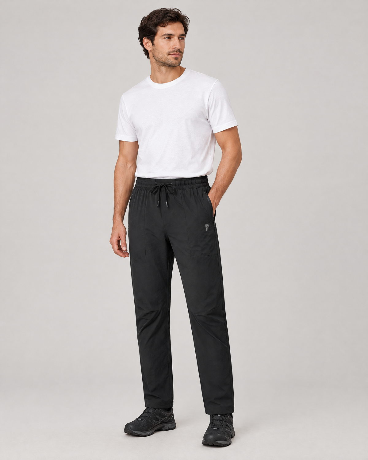Trail Panel Training Pants | Black | Front view