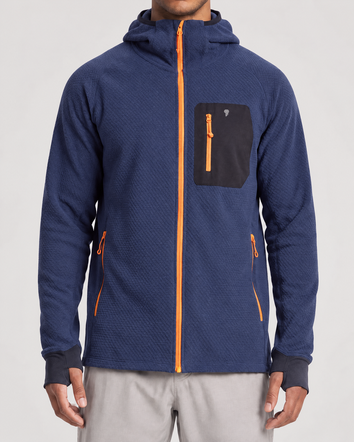 Traverse Hooded Fleece Jacket | Navy | Front view