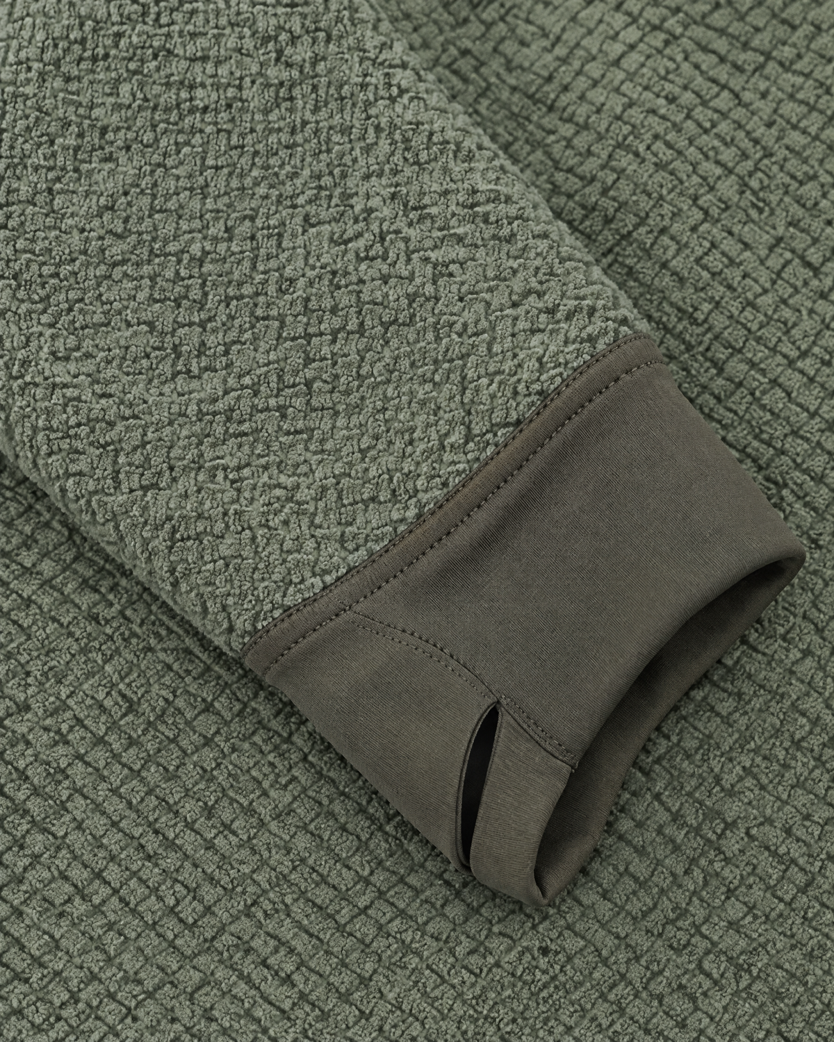 Traverse Hooded Fleece Jacket | Green | Detail view