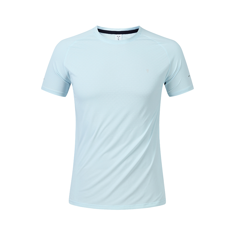 Polocom Plus Pulse Reflective Training Tee in Light Blue, garment front view