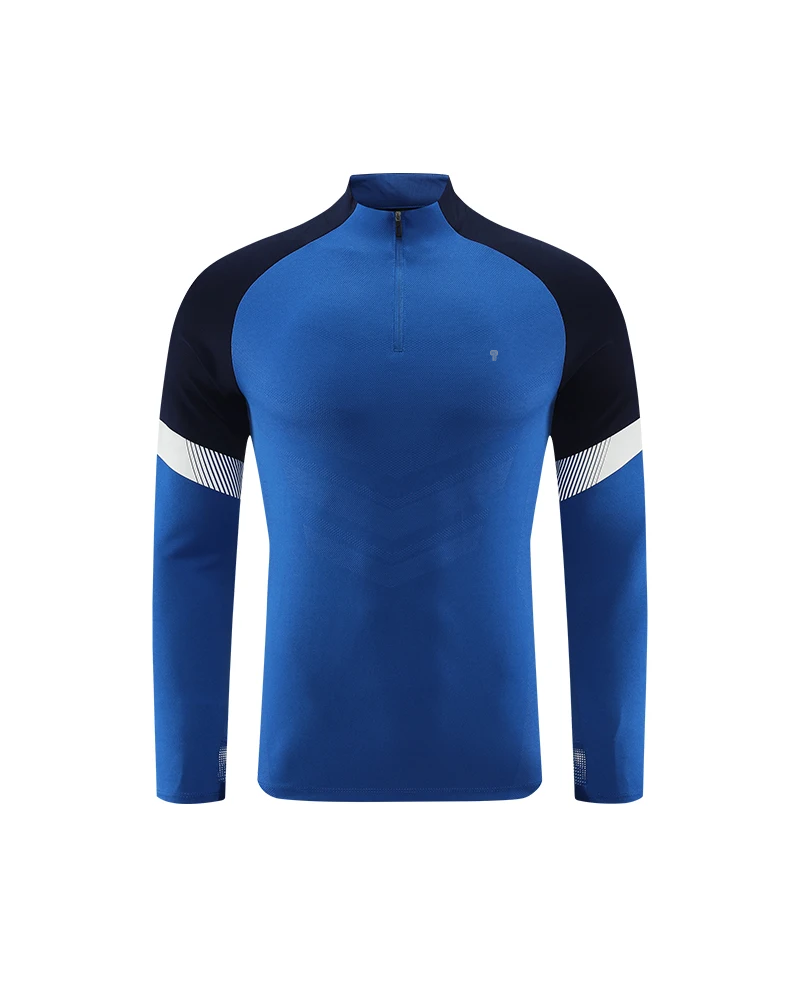 Relay Color-Block Quarter-Zip in Blue, original front view