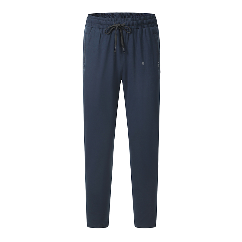 Polocom Plus Roam Straight-Leg Drawstring Pants in Navy, front product view