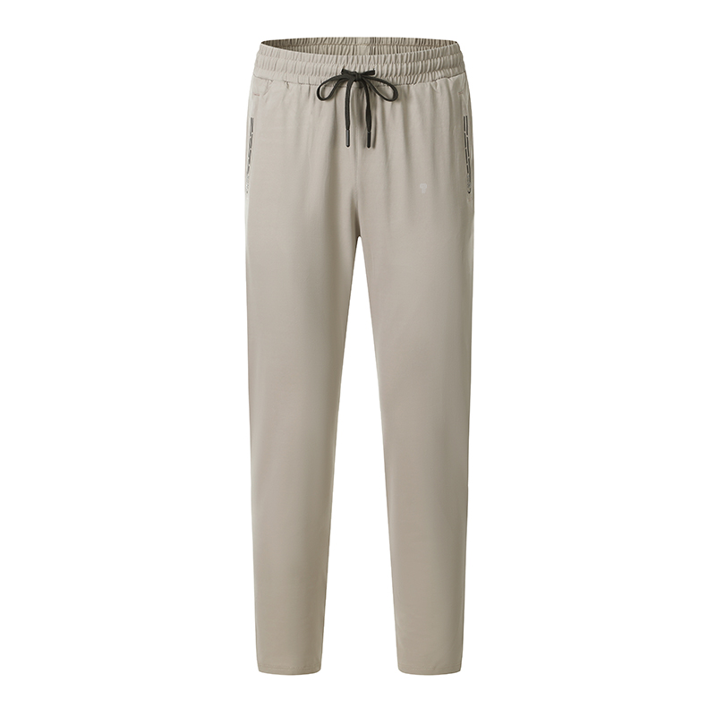 Polocom Plus Roam Straight-Leg Drawstring Pants in Khaki, front product view