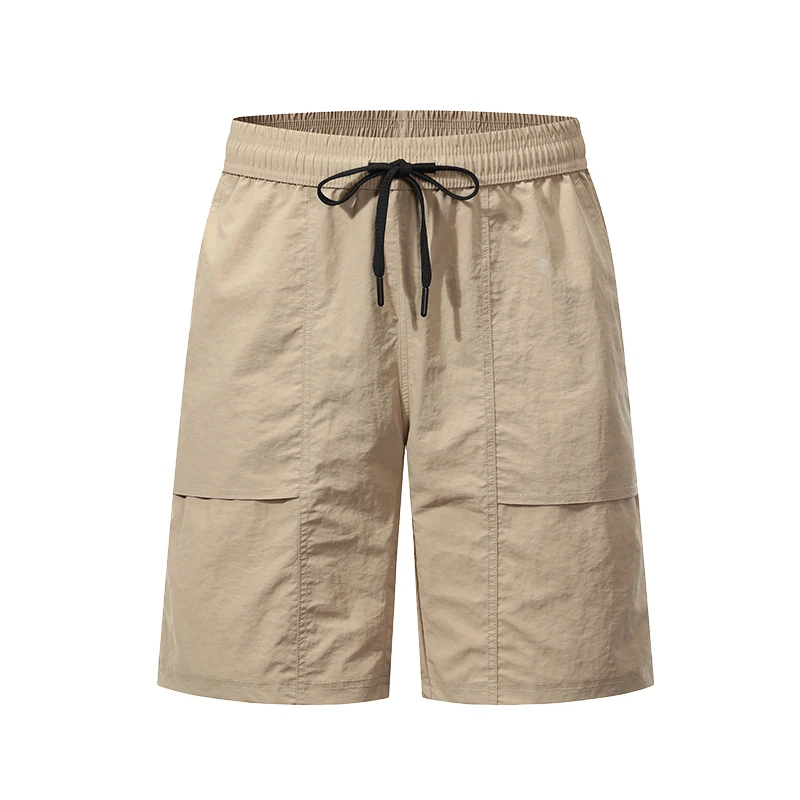 Polocom Plus Roam Nylon Shorts in Khaki, front product view