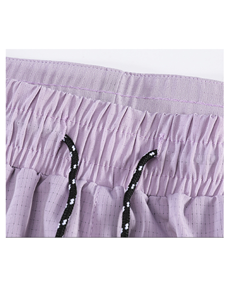 AeroLite set — shorts drawstring waist detail