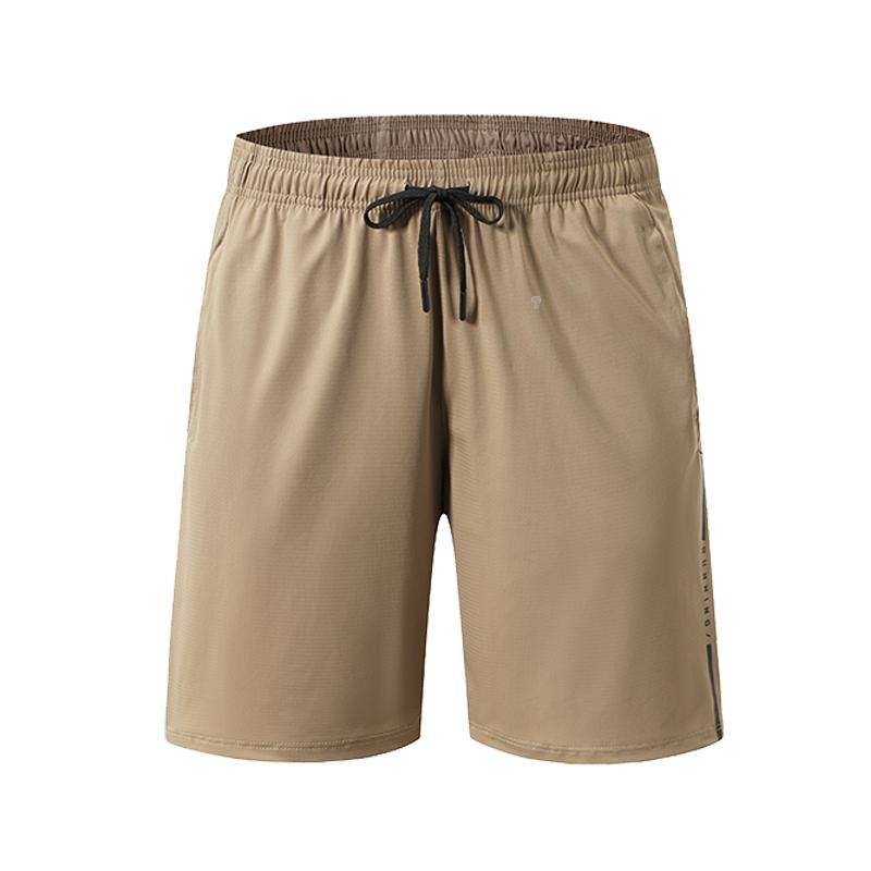 Polocom Plus Sprint Side-Print Training Shorts in Khaki, front garment view