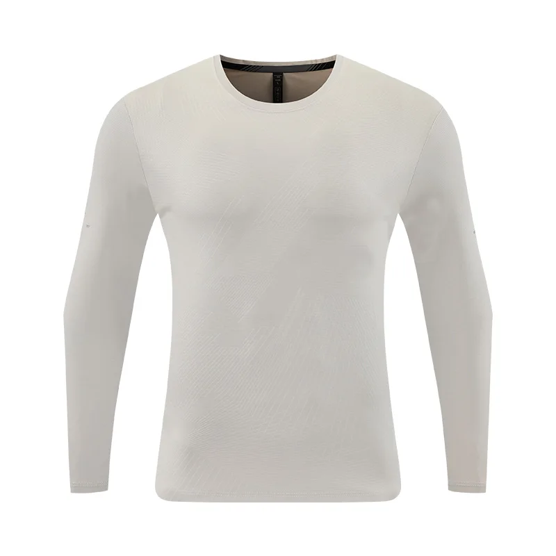 Polocom Plus Signal Long Sleeve Tee in Khaki, garment front view