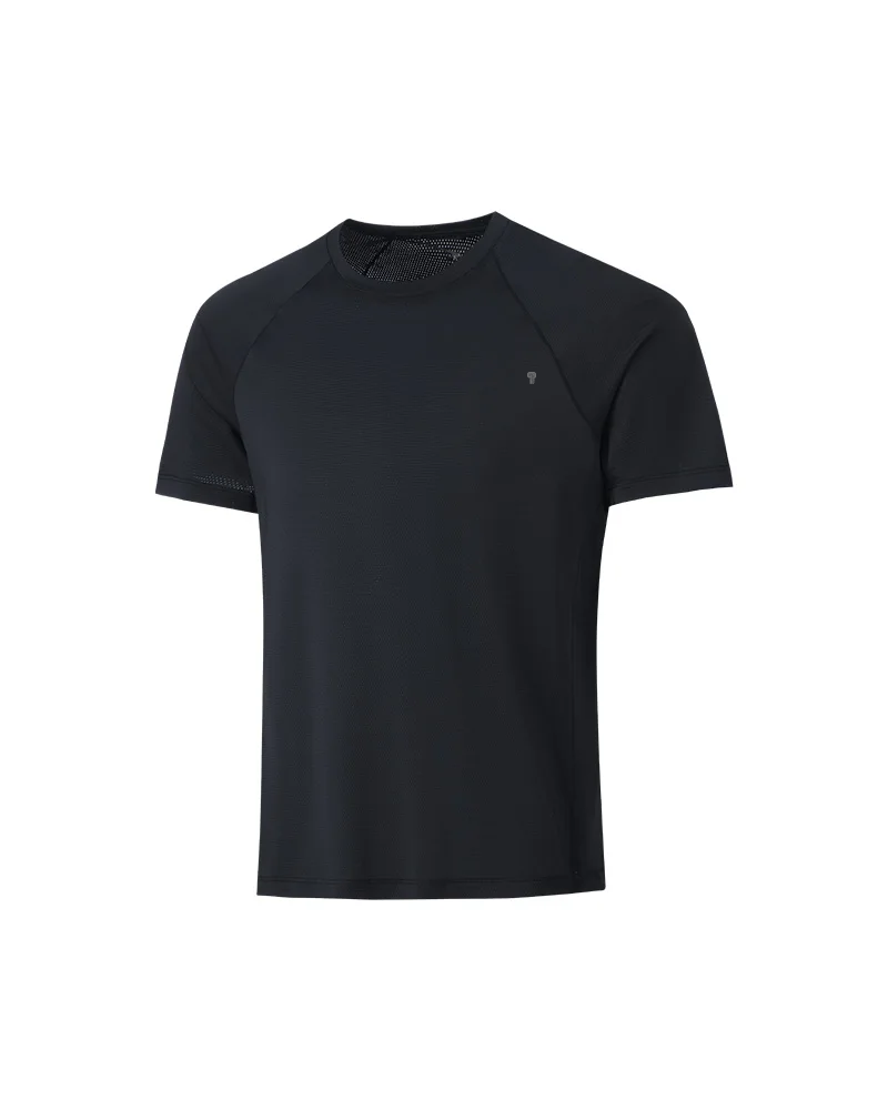 Polocom Plus Spectrum Stretch Training Tee in Black, garment front view