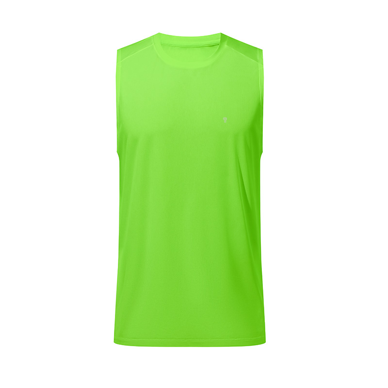 Polocom Plus Stride Sleeveless Training Tank in Green, garment front view