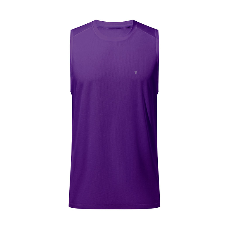 Polocom Plus Stride Sleeveless Training Tank in Purple, garment front view