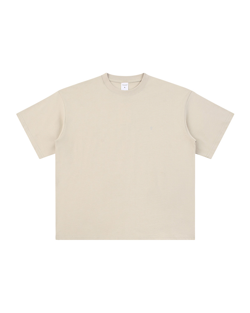 Polocom Plus Studio Cotton Tee in Cream, garment front view