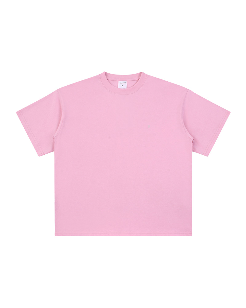 Polocom Plus Studio Cotton Tee in Pink, garment front view