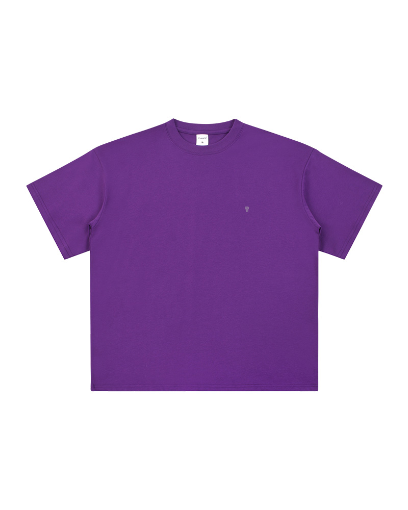 Polocom Plus Studio Cotton Tee in Purple, garment front view