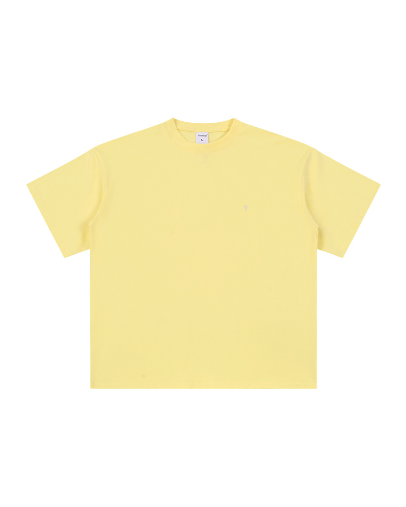 Polocom Plus Studio Cotton Tee in Yellow, garment front view