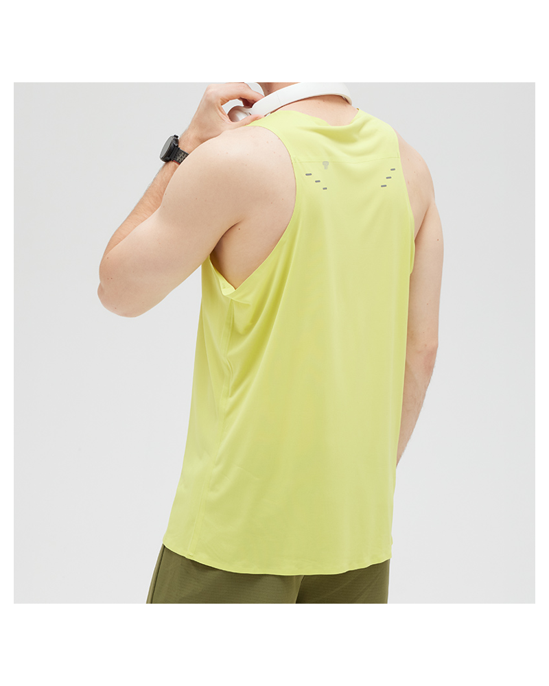 AeroLite Training Tank in Fluorescent Yellow — rear view