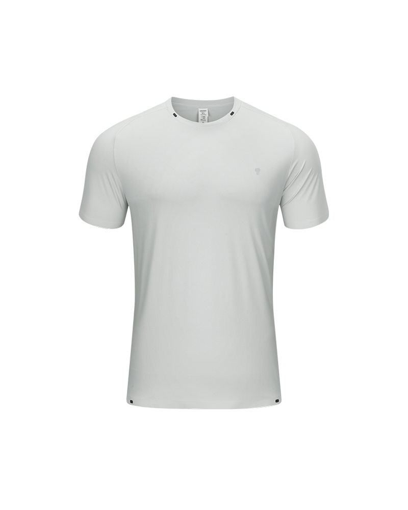 Accent 170 Stretch Training Tee in Future Grey — front view