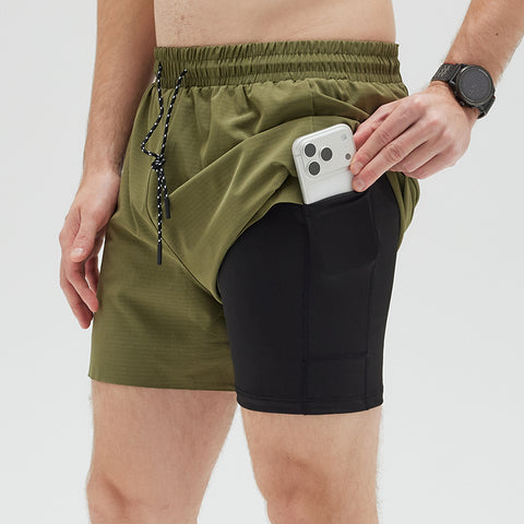 Stride Double-Layer Shorts